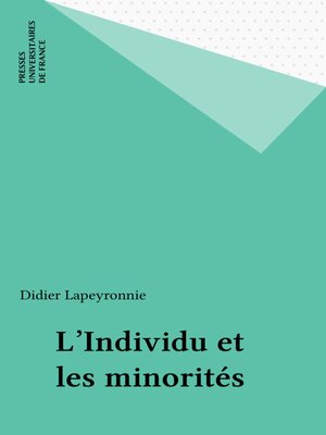 cover image of L'Individu et les minorités